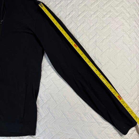 Lululemon Athletica Lulu Men XL Stretchy Black Lightweight Activewear Zip Coat - Picture 7 of 9